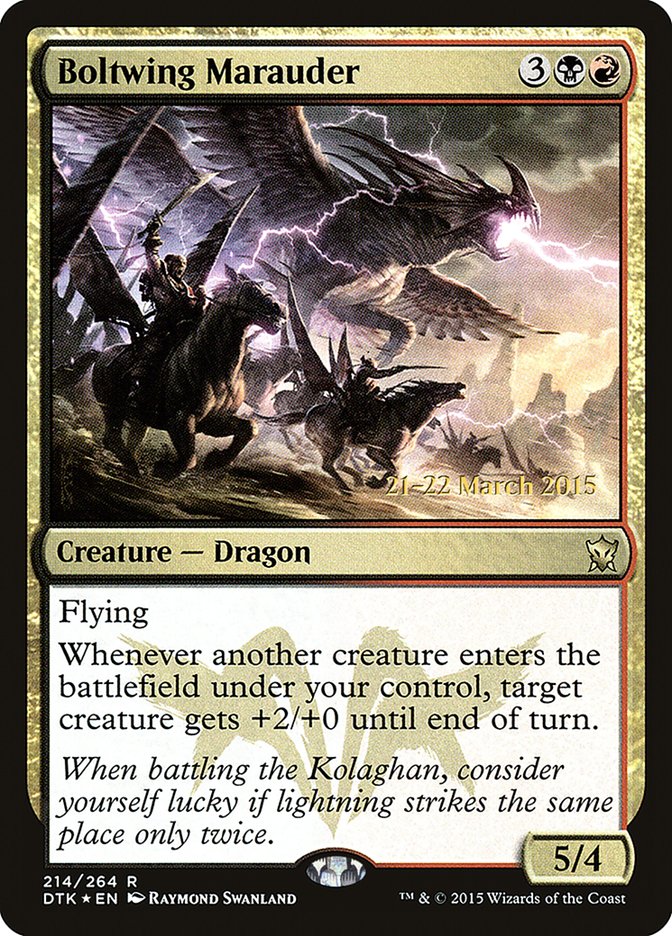 Boltwing Marauder [Dragons of Tarkir Prerelease Promos] Magic: The Gathering
