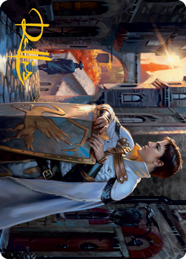 Dennick, Pious Apprentice Art Card (Gold-Stamped Signature) [Innistrad: Midnight Hunt Art Series] Magic: The Gathering