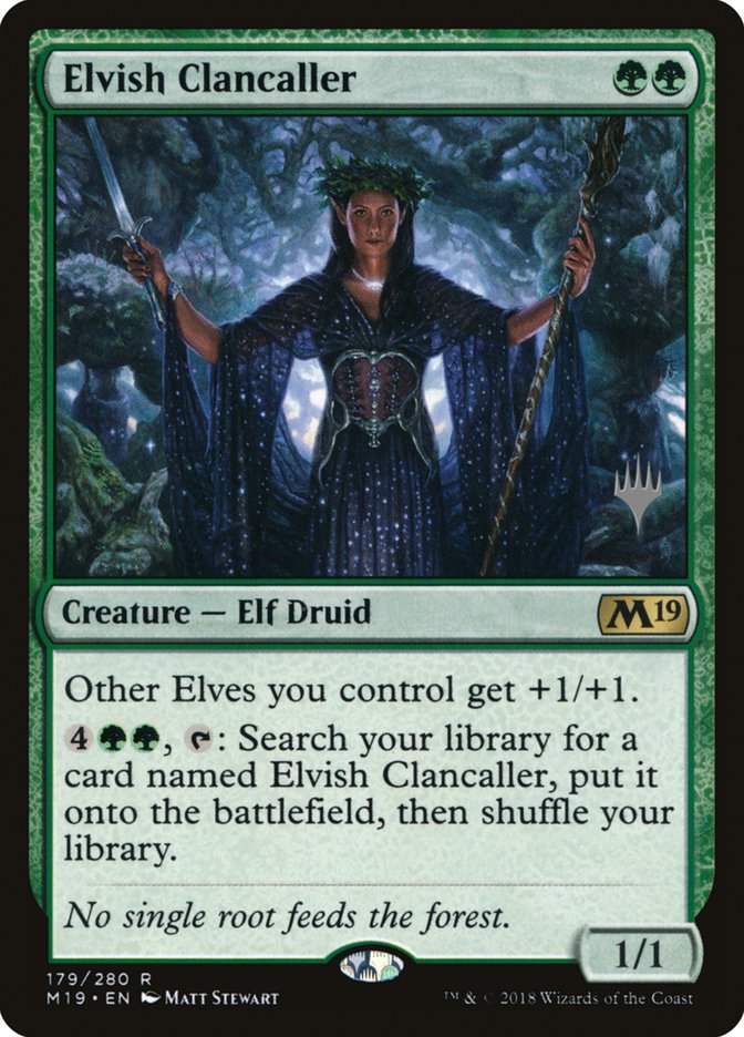Elvish Clancaller (Promo Pack) [Core Set 2019 Promos] Magic: The Gathering