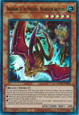 Awakening of the Possessed - Nefariouser Archfiend [SDCH-EN005] Ultra Rare Yu-Gi-Oh!