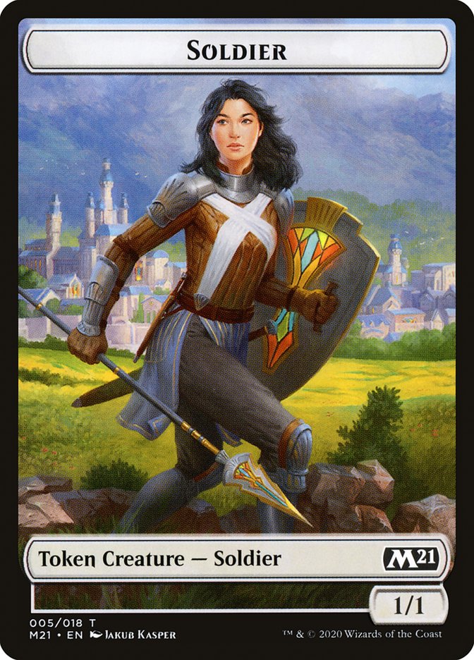 Demon // Soldier Double-Sided Token [Core Set 2021 Tokens] Magic: The Gathering
