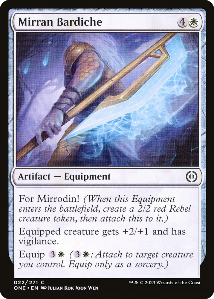 Mirran Bardiche [Phyrexia: All Will Be One] Magic: The Gathering