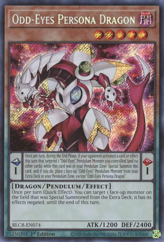 Odd-Eyes Persona Dragon [BLCR-EN074] Secret Rare Yu-Gi-Oh!
