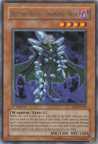 Destiny Hero - Diamond Dude [EOJ-EN003] Rare Yu-Gi-Oh!