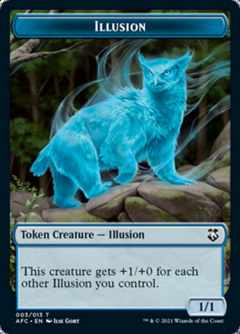 Champion of Wits // Illusion Double-Sided Token [Dungeons & Dragons: Adventures in the Forgotten Realms Commander Tokens] Magic: The Gathering