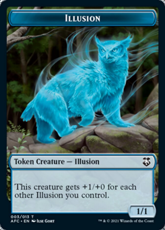 Illusion // Skeleton Double-Sided Token [Dungeons & Dragons: Adventures in the Forgotten Realms Commander Tokens] Magic: The Gathering