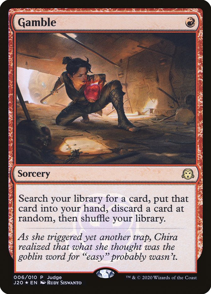 Gamble [Judge Gift Cards 2020] Magic: The Gathering