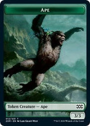 Ape // Elemental Double-Sided Token [Double Masters Tokens] Magic: The Gathering