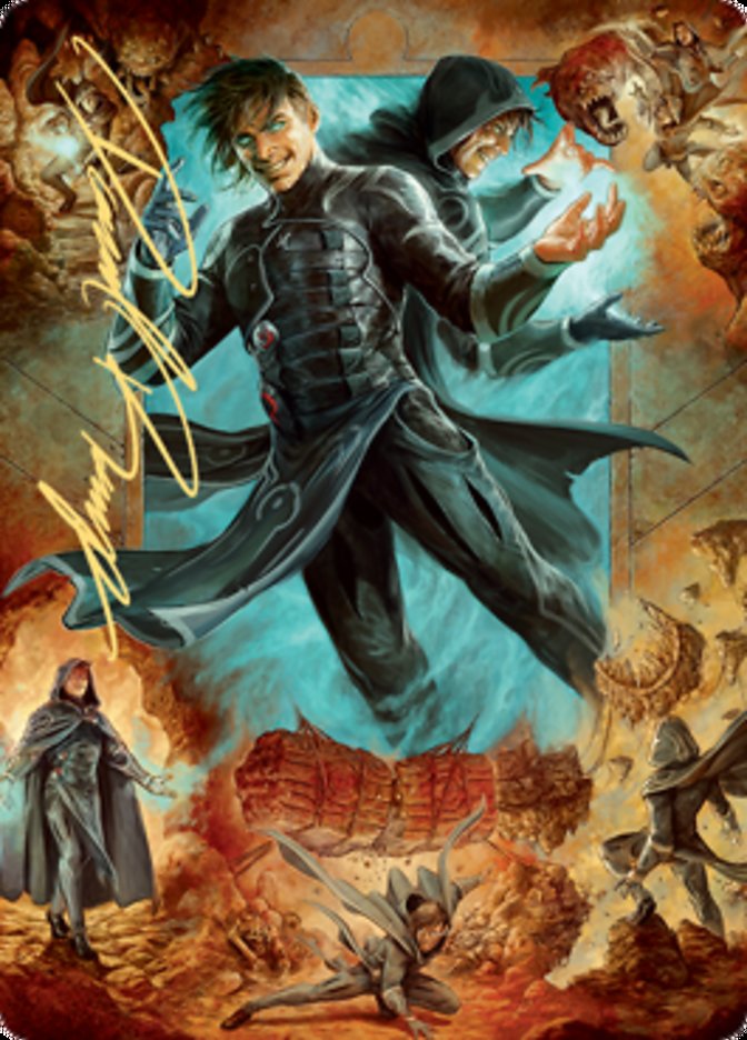 Jace, Mirror Mage 2 Art Card (Gold-Stamped Signature) [Zendikar Rising Art Series] Magic: The Gathering