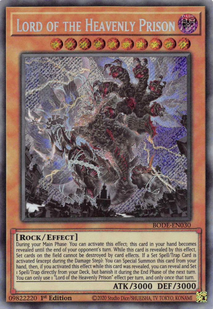 Lord of the Heavenly Prison [BODE-EN030] Secret Rare Yu-Gi-Oh!