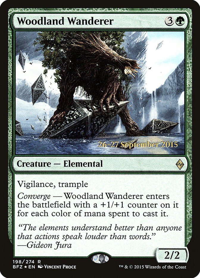 Woodland Wanderer [Battle for Zendikar Prerelease Promos] Magic: The Gathering