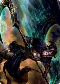 Vengeful Reaper Art Card (Gold-Stamped Signature) [Kaldheim Art Series] Magic: The Gathering