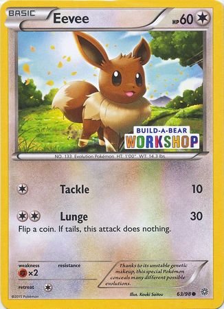 Eevee (63/98) (Build A Bear Workshop Exclusive) [XY: Ancient Origins] Pokémon