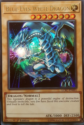 Blue-Eyes White Dragon (Version 3) [LCKC-EN001] Ultra Rare Yu-Gi-Oh!