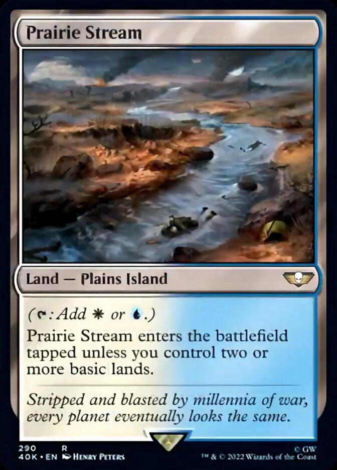Prairie Stream (Surge Foil) [Warhammer 40,000] Magic: The Gathering