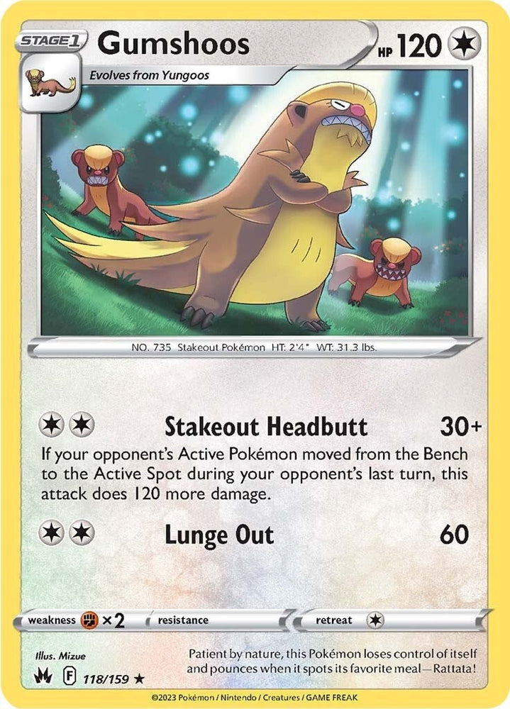 Gumshoos (118/159) [Sword & Shield: Crown Zenith] Pokémon