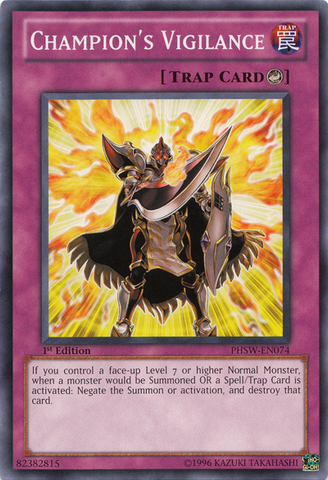 Champion's Vigilance [PHSW-EN074] Common Yu-Gi-Oh!