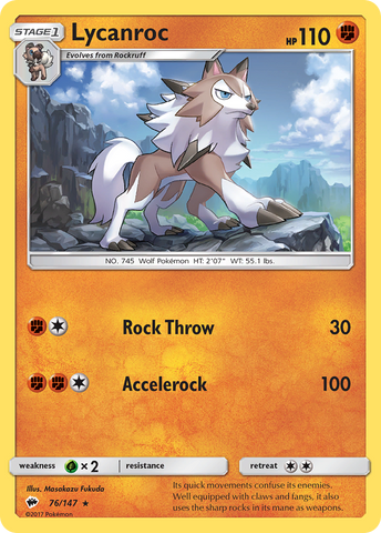 Lycanroc (76/147) [Sun & Moon: Burning Shadows]