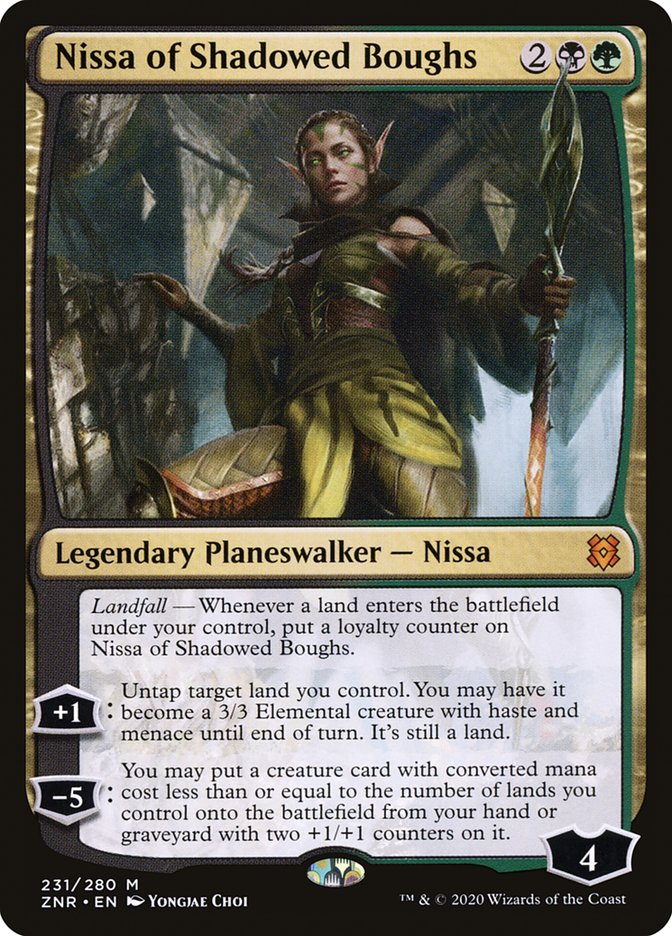 Nissa of Shadowed Boughs [Zendikar Rising] Magic: The Gathering