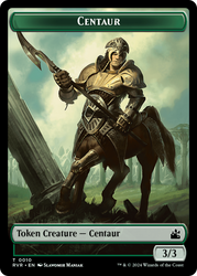Spirit (0018) // Centaur Double-Sided Token [Ravnica Remastered Tokens] Magic: The Gathering