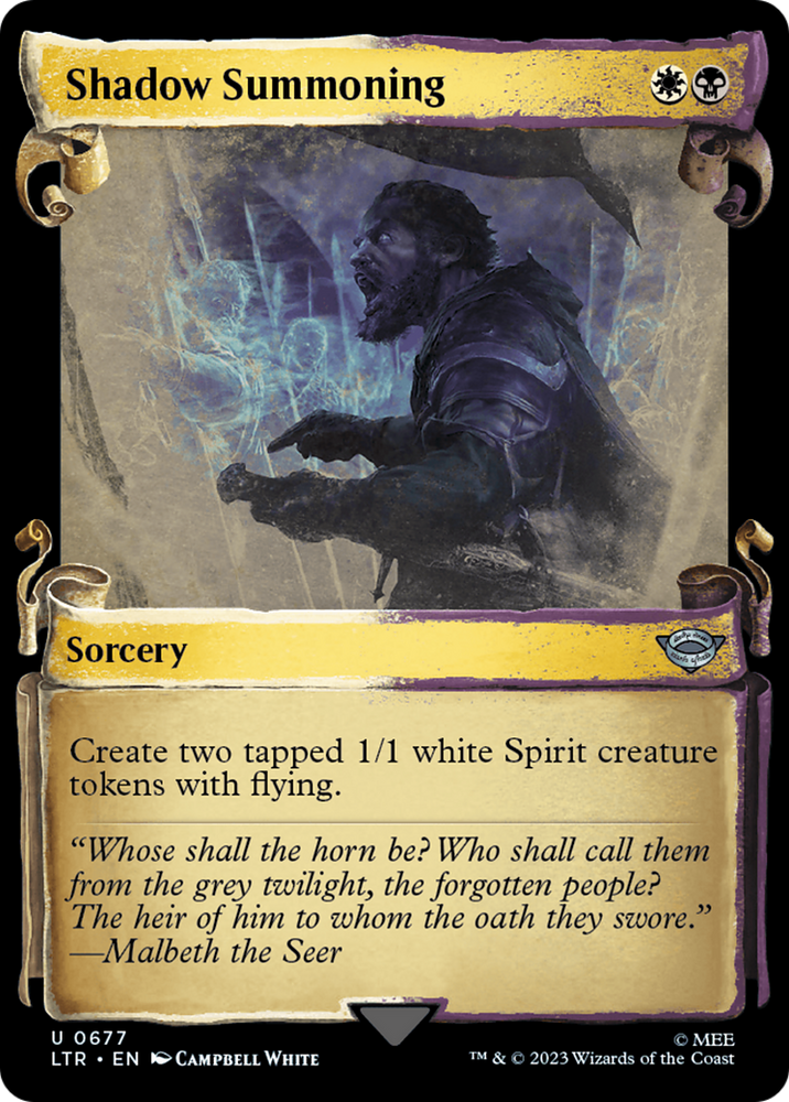 Shadow Summoning [The Lord of the Rings: Tales of Middle-Earth Showcase Scrolls] Magic: The Gathering