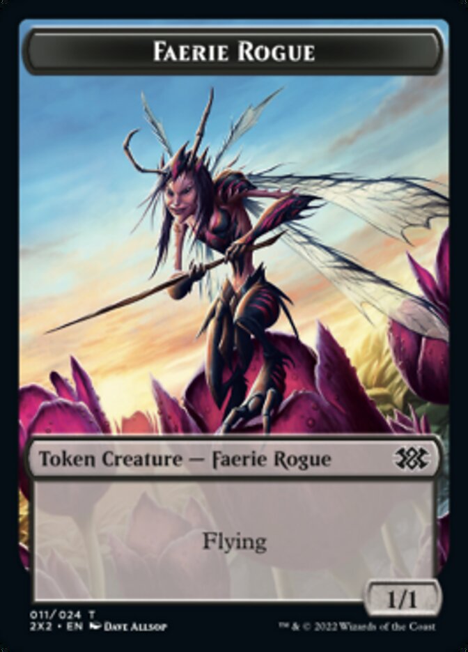 Faerie Rogue // Treasure Double-Sided Token [Double Masters 2022 Tokens] Magic: The Gathering