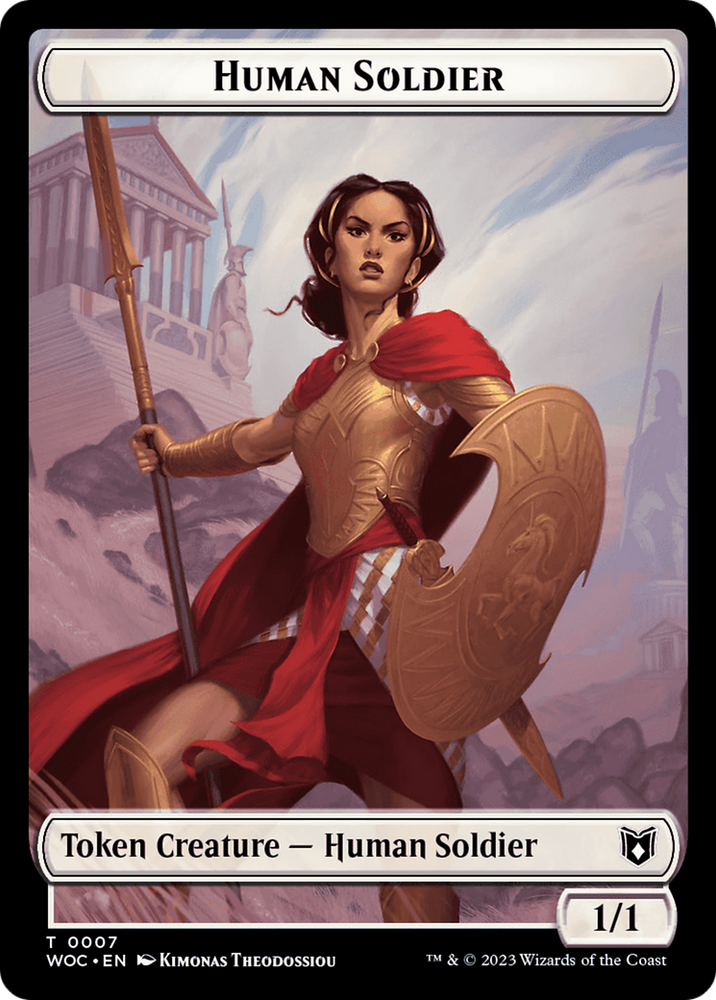 Pirate // Human Soldier Double-Sided Token [Wilds of Eldraine Commander Tokens] Magic: The Gathering