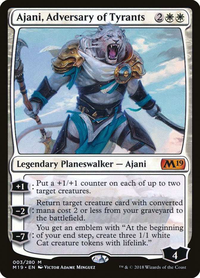 Ajani, Adversary of Tyrants [Core Set 2019] Magic: The Gathering