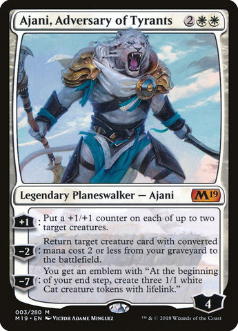 Ajani, Adversary of Tyrants [Core Set 2019] Magic: The Gathering