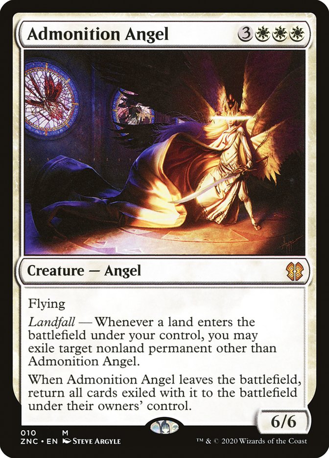 Admonition Angel [Zendikar Rising Commander] Magic: The Gathering