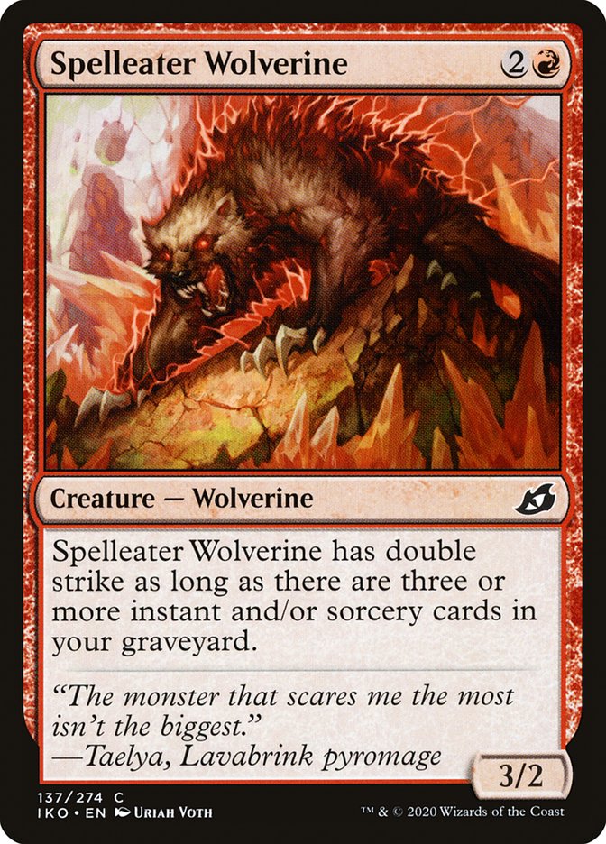 Spelleater Wolverine [Ikoria: Lair of Behemoths] Magic: The Gathering
