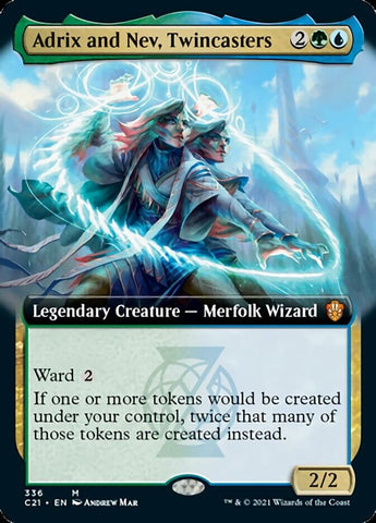 Adrix and Nev, Twincasters (Extended Art) [Commander 2021] Magic: The Gathering
