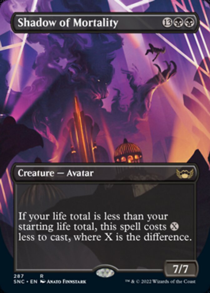 Shadow of Mortality (Borderless Alternate Art) [Streets of New Capenna] Magic: The Gathering