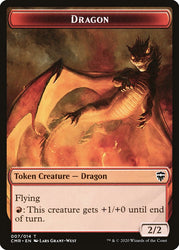Dragon // Soldier Double-Sided Token [Commander Legends Tokens] Magic: The Gathering