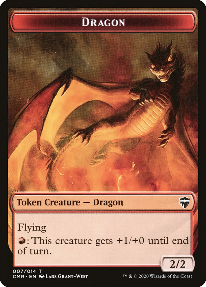 Dragon // Horror Double-Sided Token [Commander Legends Tokens] Magic: The Gathering