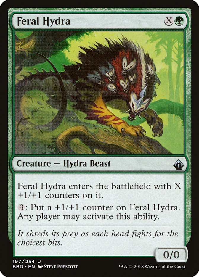 Feral Hydra [Battlebond] Magic: The Gathering