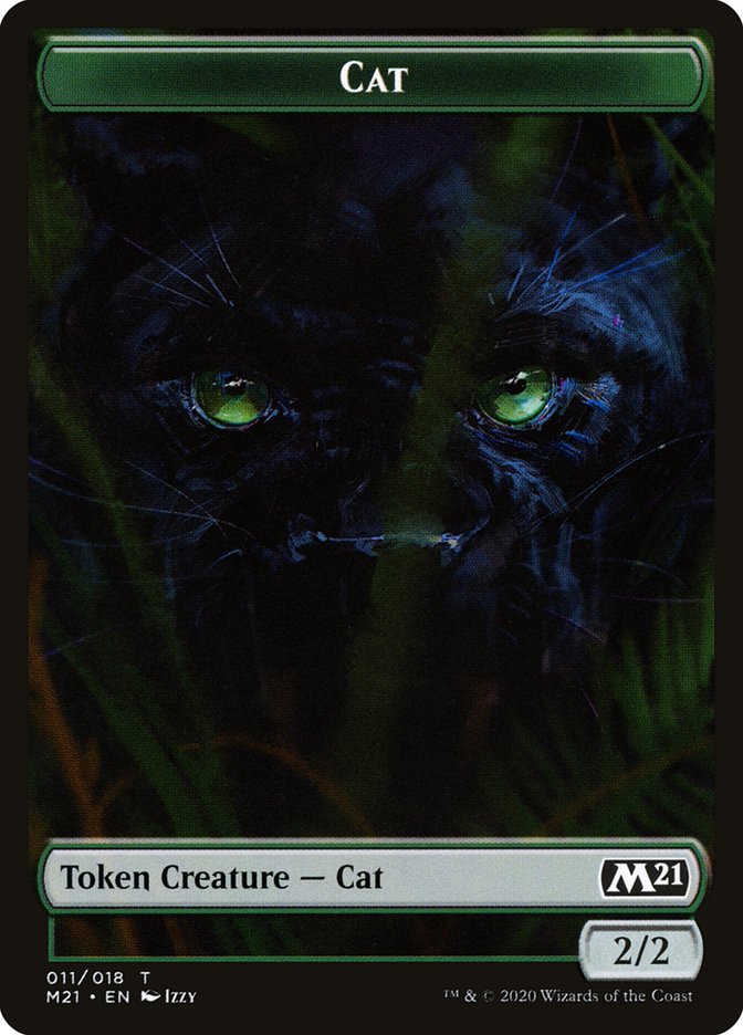 Angel // Cat (011) Double-Sided Token [Core Set 2021 Tokens] Magic: The Gathering