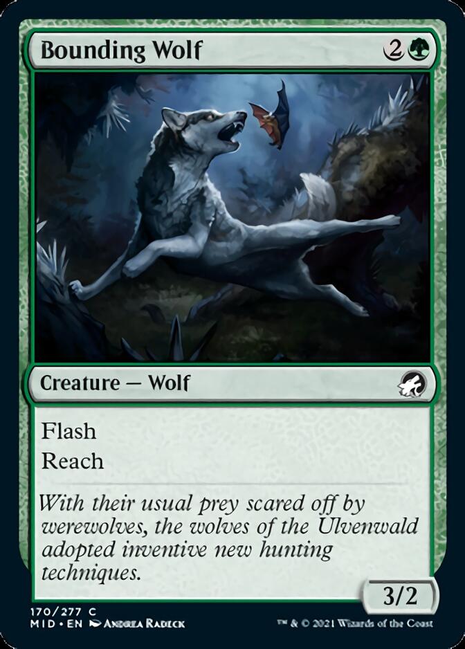 Bounding Wolf [Innistrad: Midnight Hunt] Magic: The Gathering