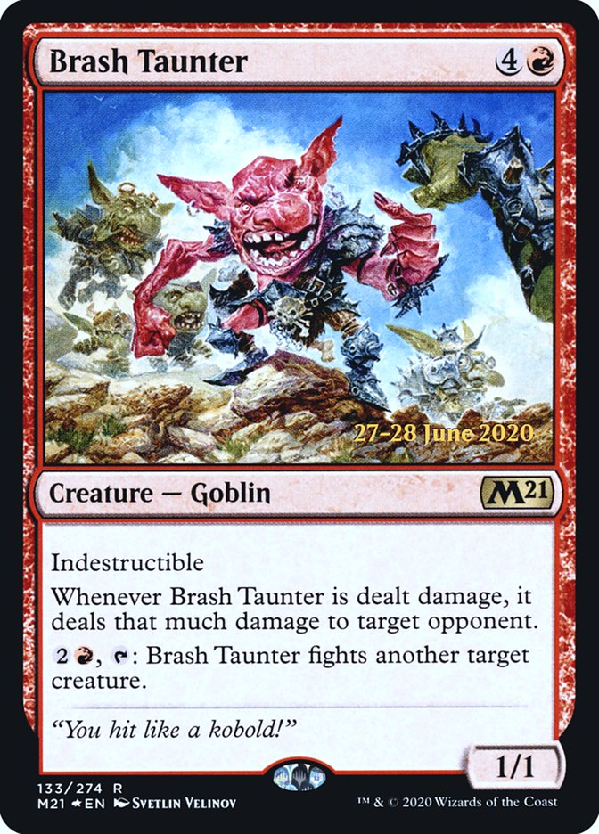 Brash Taunter [Core Set 2021 Prerelease Promos] Magic: The Gathering