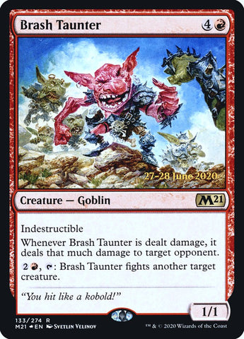 Brash Taunter [Core Set 2021 Prerelease Promos] Magic: The Gathering