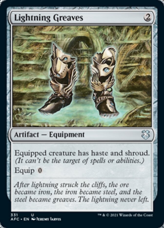 Lightning Greaves [Dungeons & Dragons: Adventures in the Forgotten Realms Commander] Magic: The Gathering