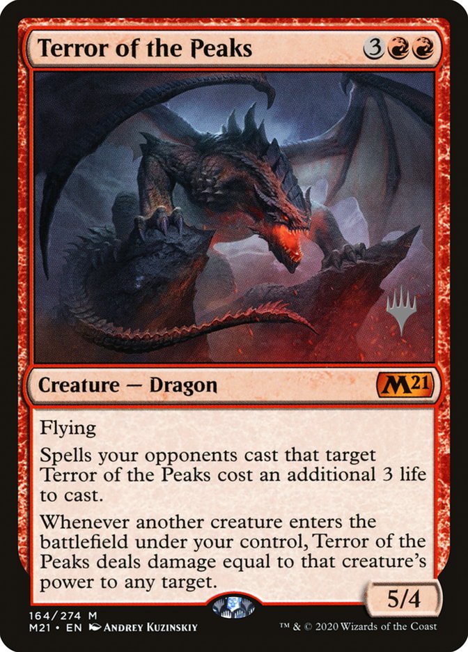 Terror of the Peaks (Promo Pack) [Core Set 2021 Promos] Magic: The Gathering