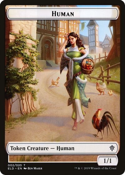 Human Double-Sided Token [Challenger Decks 2020 Tokens] Magic: The Gathering