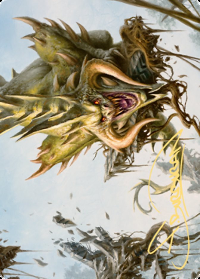 Canopy Baloth Art Card (Gold-Stamped Signature) [Zendikar Rising Art Series] Magic: The Gathering