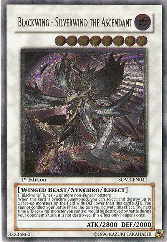 Blackwing - Silverwind the Ascendant [SOVR-EN041] Ultimate Rare Yu-Gi-Oh!