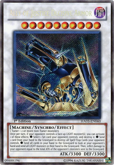 Ally of Justice Decisive Armor [HA03-EN060] Secret Rare Yu-Gi-Oh!