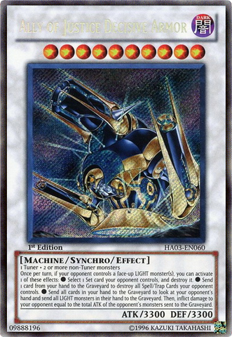 Ally of Justice Decisive Armor [HA03-EN060] Secret Rare Yu-Gi-Oh!