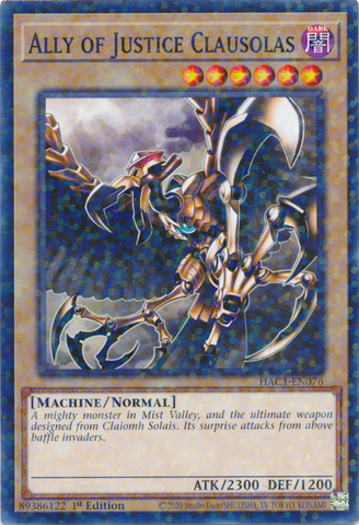 Ally of Justice Clausolas (Duel Terminal) [HAC1-EN076] Common Yu-Gi-Oh!