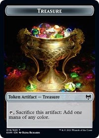 Treasure // Dragon Double-Sided Token [Kaldheim Tokens] Magic: The Gathering
