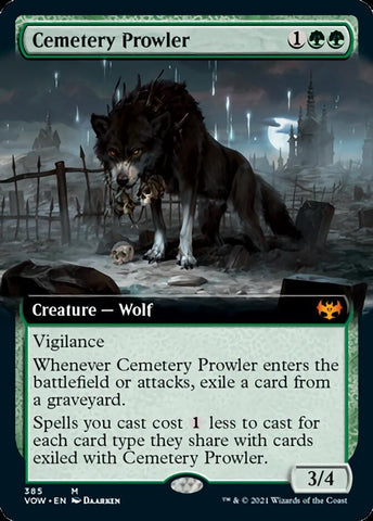 Cemetery Prowler (Extended Art) [Innistrad: Crimson Vow] Magic: The Gathering